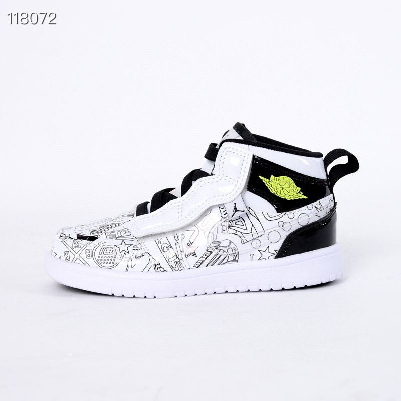 Jordan high top elastic band" white, black"