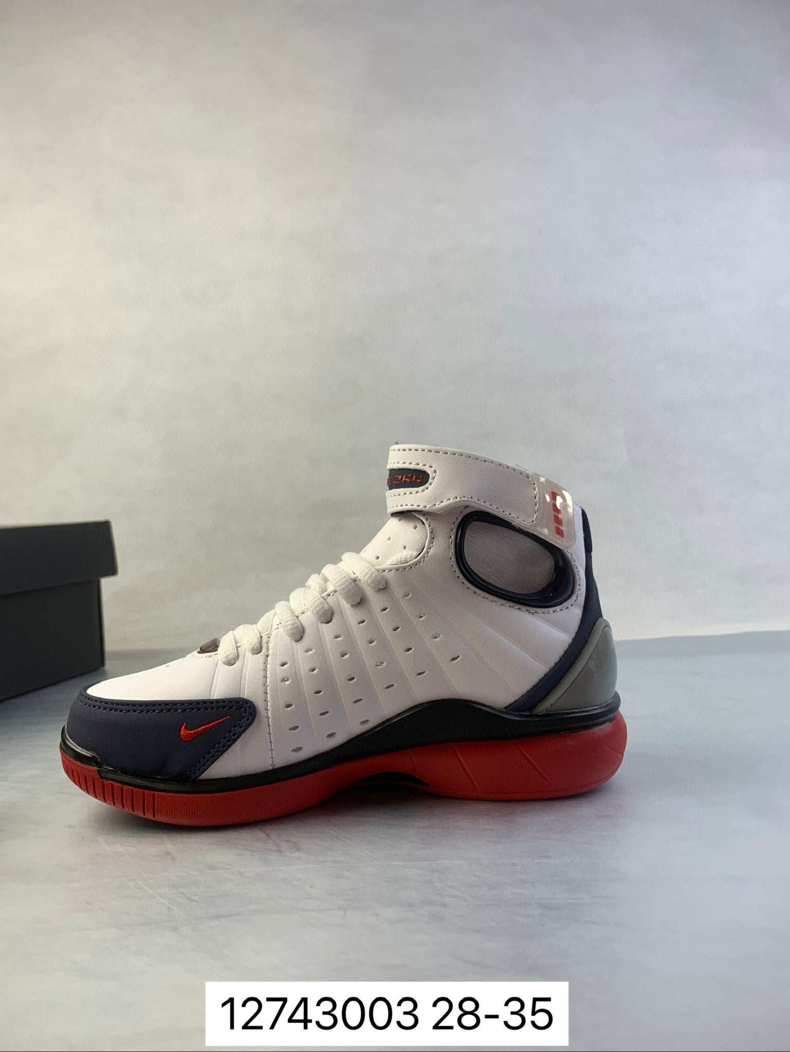 Nike Air Zoom 2K4 basketball shoes " white, red"