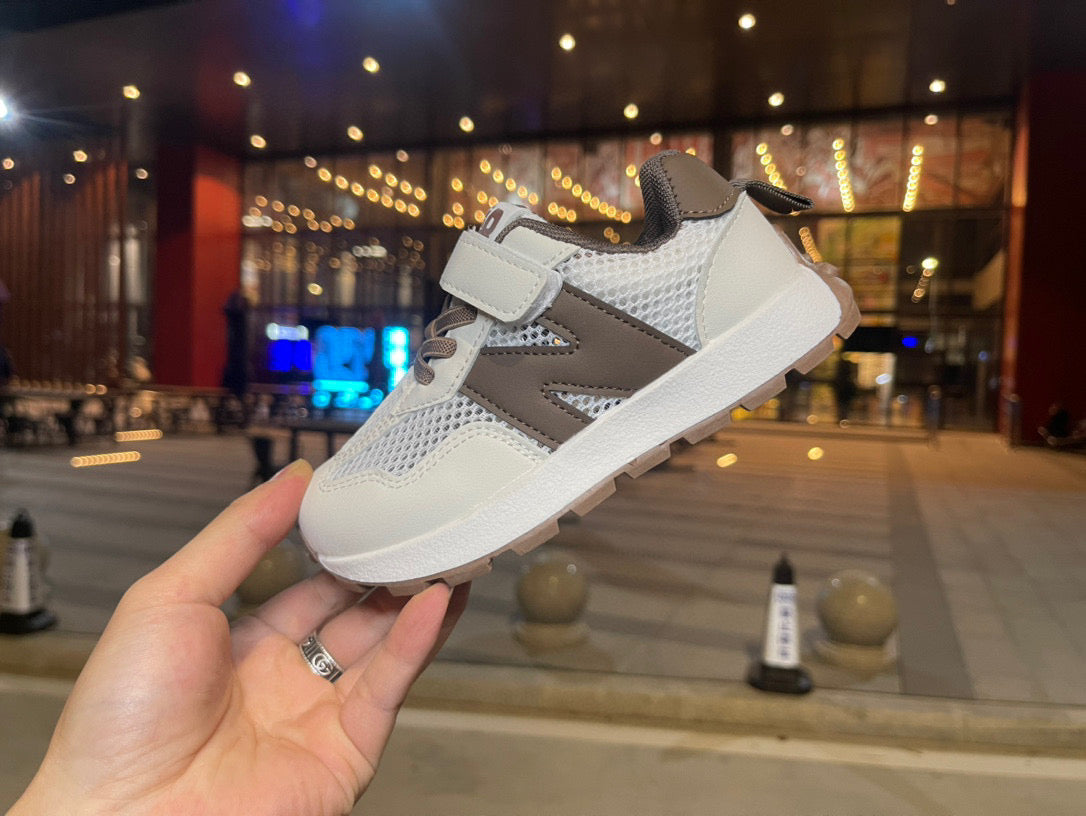 NB single buckle breathable"off white and brown"