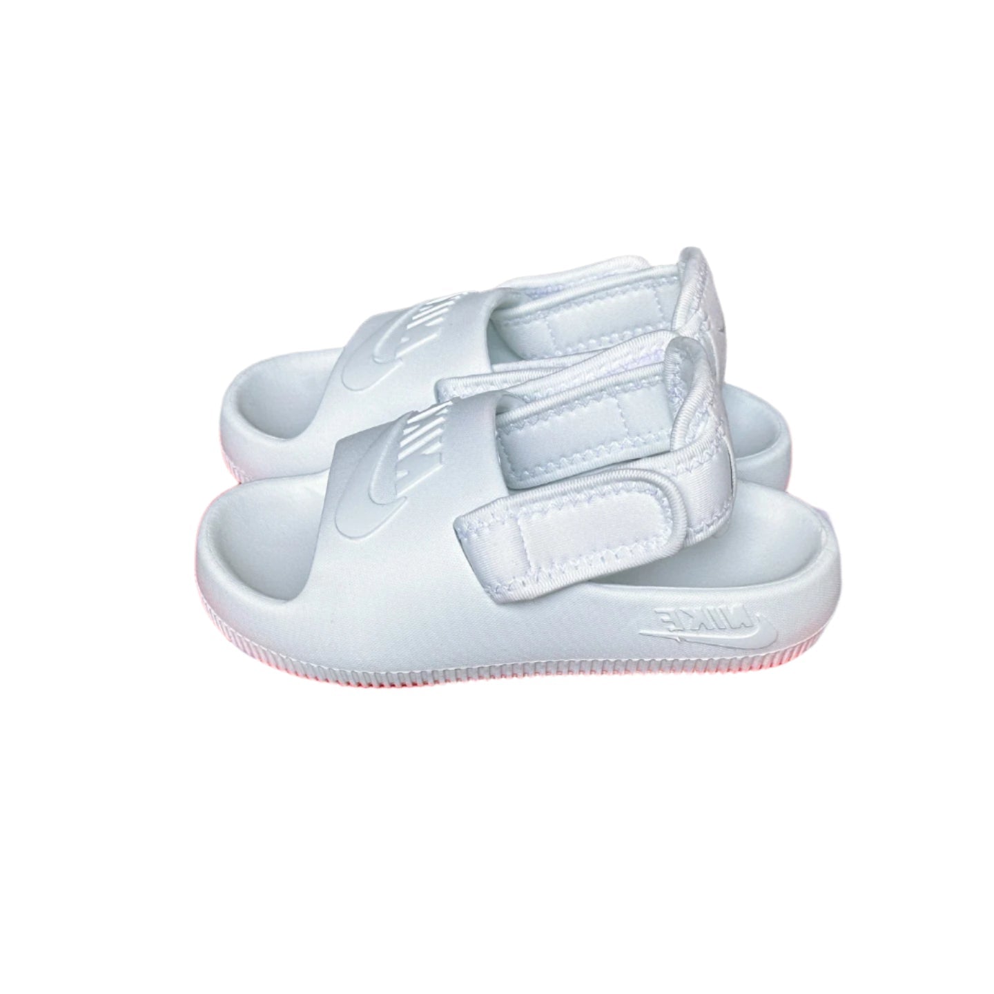 open toe Velcro two-way sandals" White"