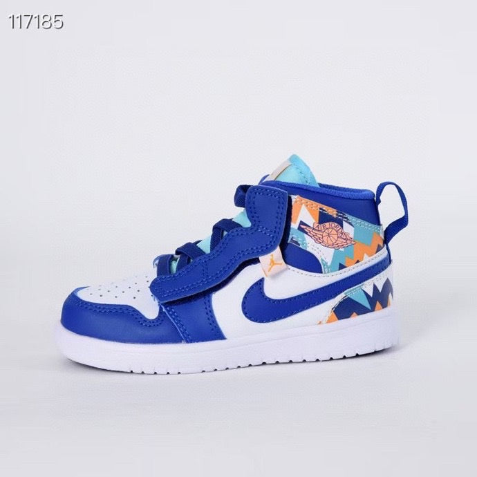 Jordan high top elastic band" white, blue"