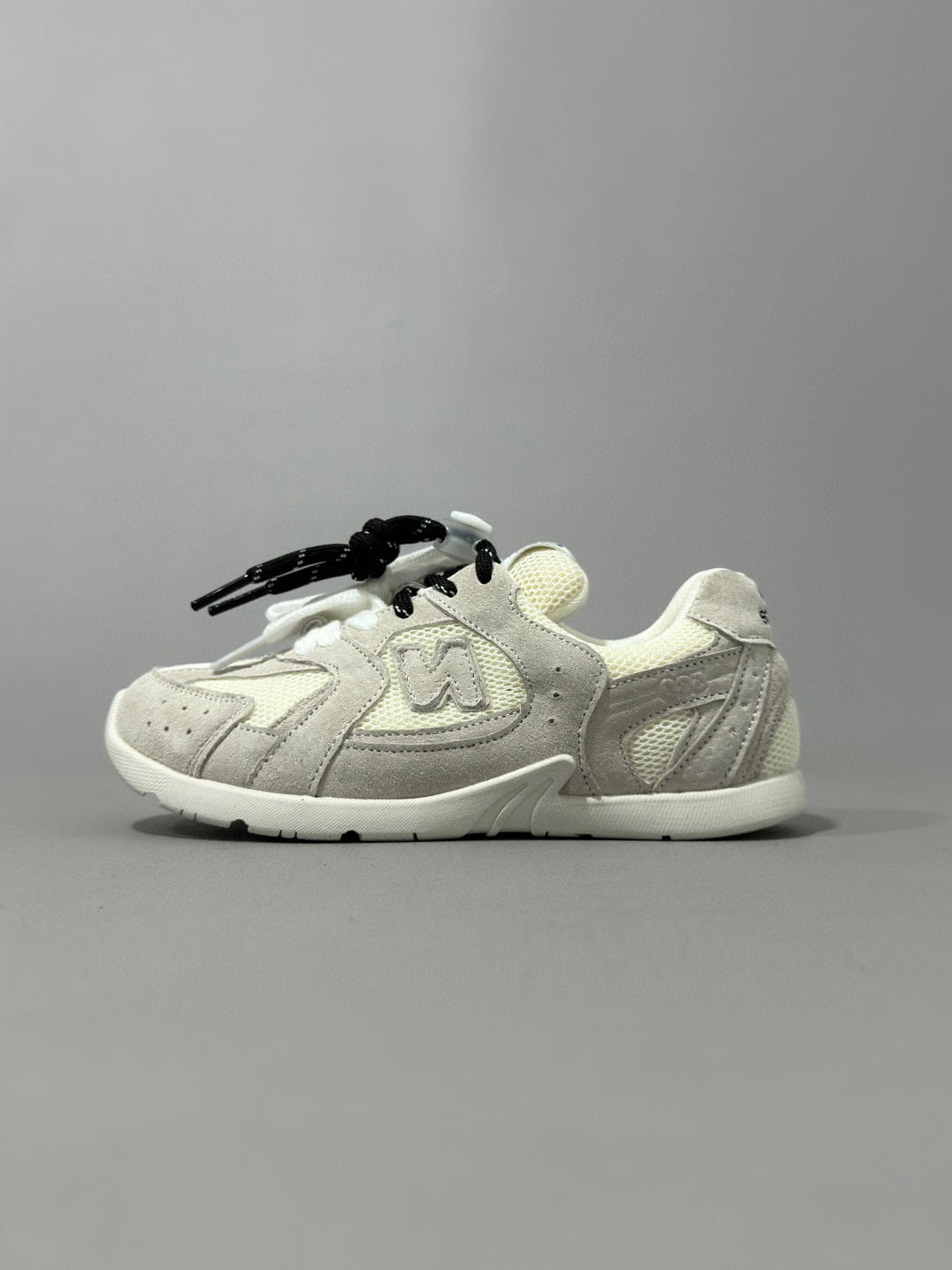 NB530 Miu miu lace-up" light gray , & off white"