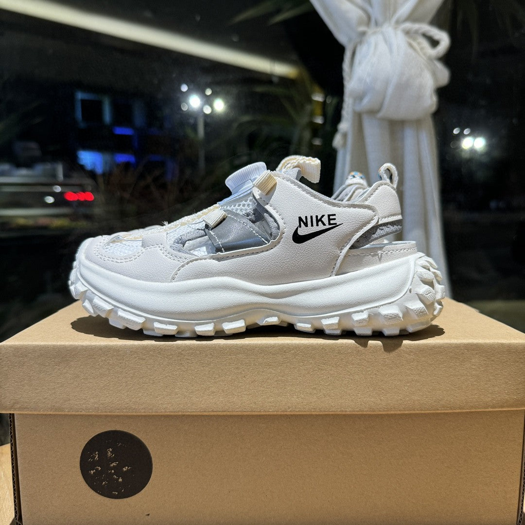 Nike sandals" white, light blue"