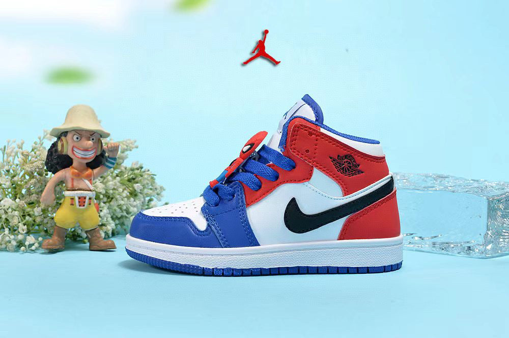 Jordan cartoon doll version children's shoes" blue, red"