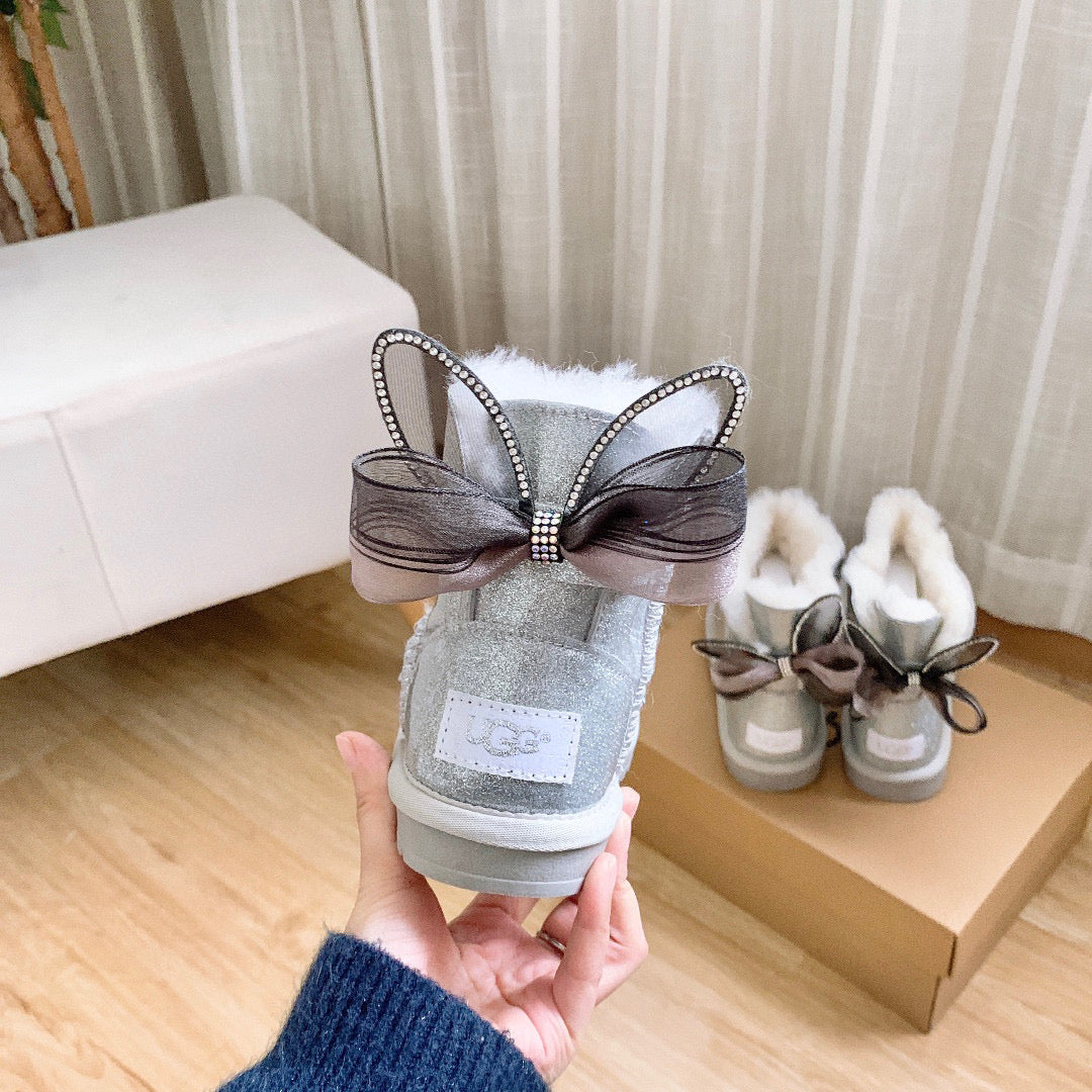 UGG Bear Snow Boots " silver"