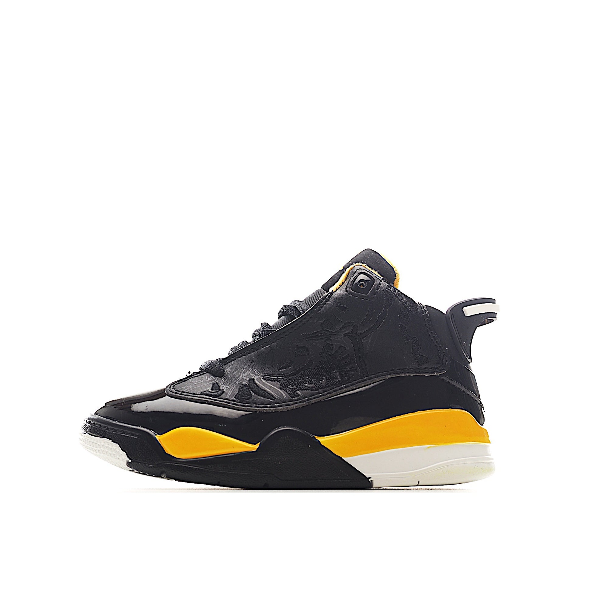 Jordan Zero Lace-Up Basketball Shoes for Kids" white, orange"