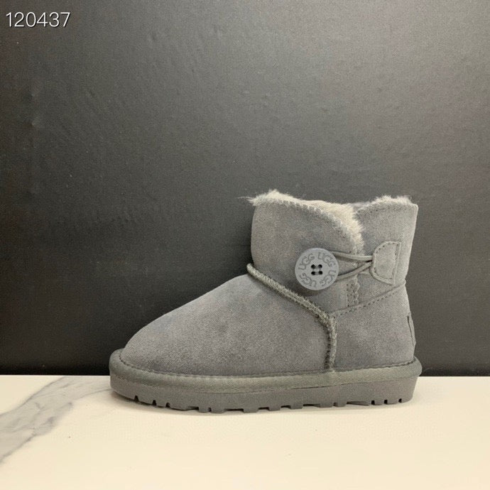 UGG mahogany buckle children's snow boots" gray"