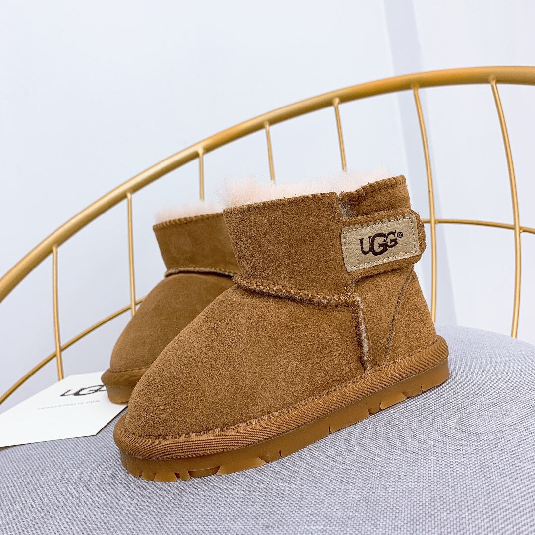 UGG Velcro Baby Shoes" Brown"