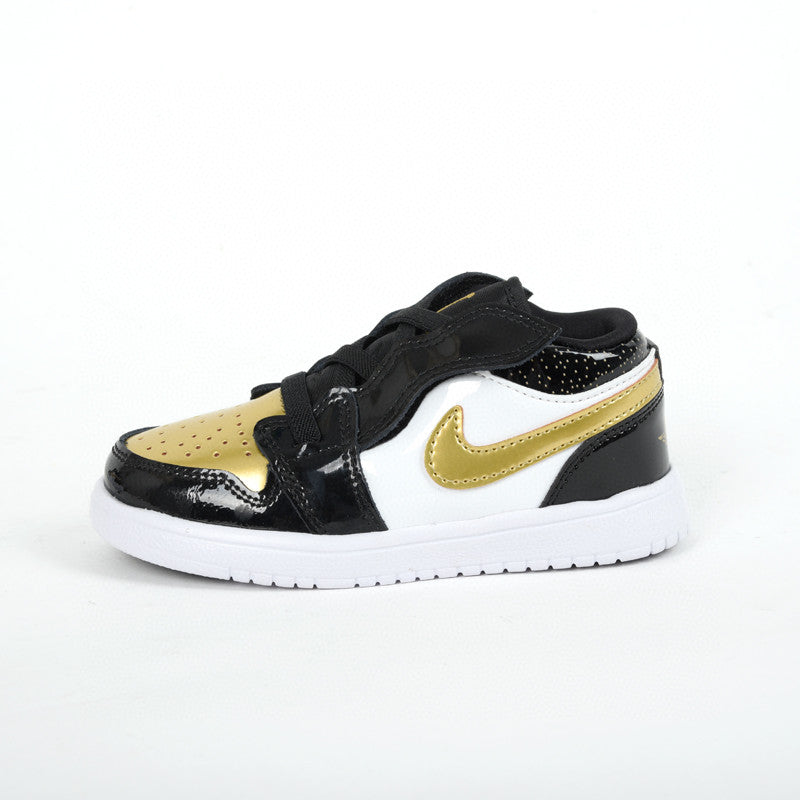 Jordan low top elastic band" black, gold"