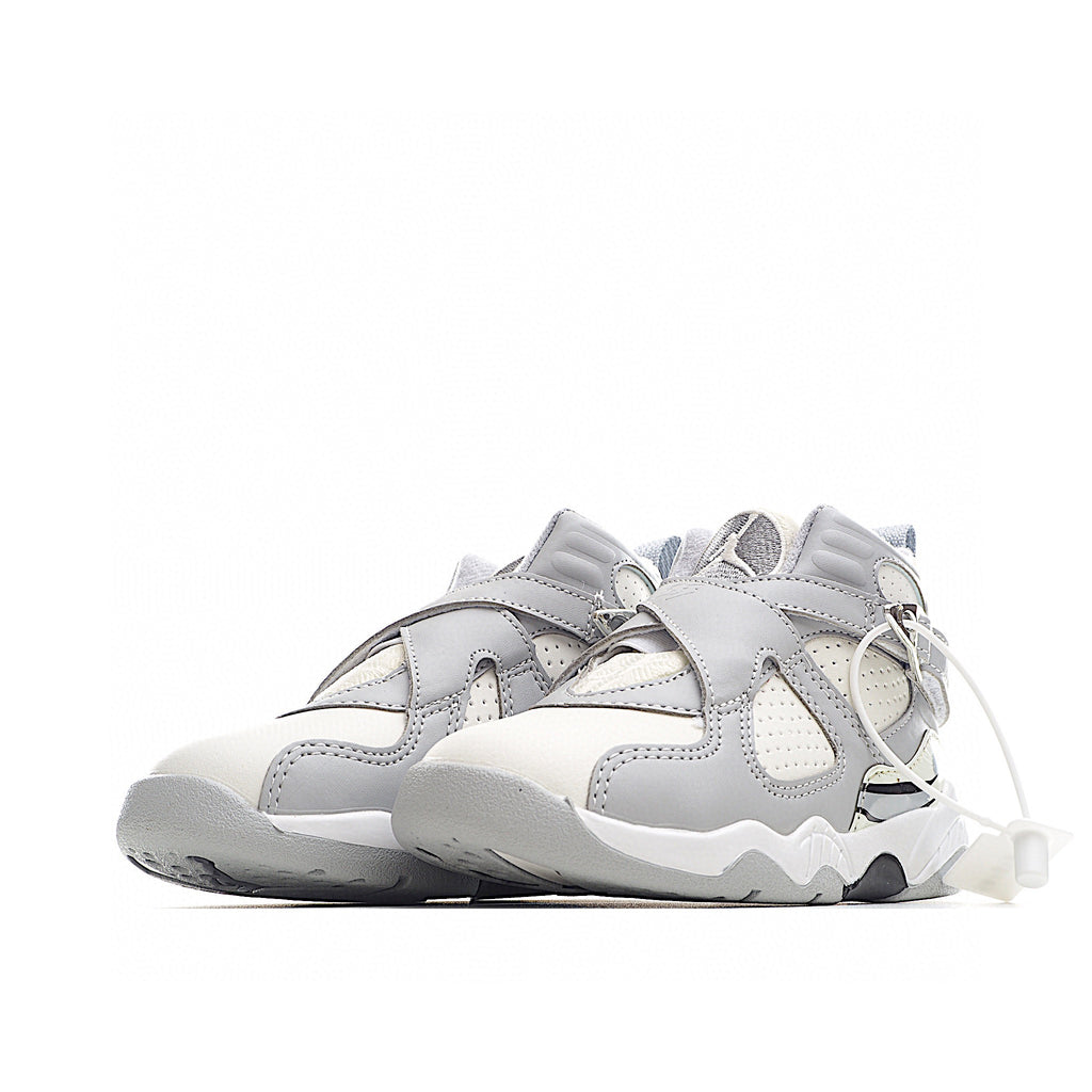 Joe 8 children's shoes sports shoes AJ-8 basketball shoes" cream, light gray"