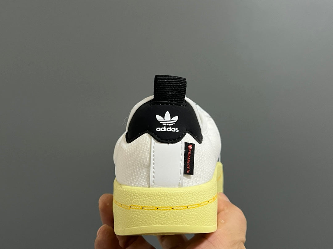 Adidas Bread Children's Slip-On Cotton Shoes" white"