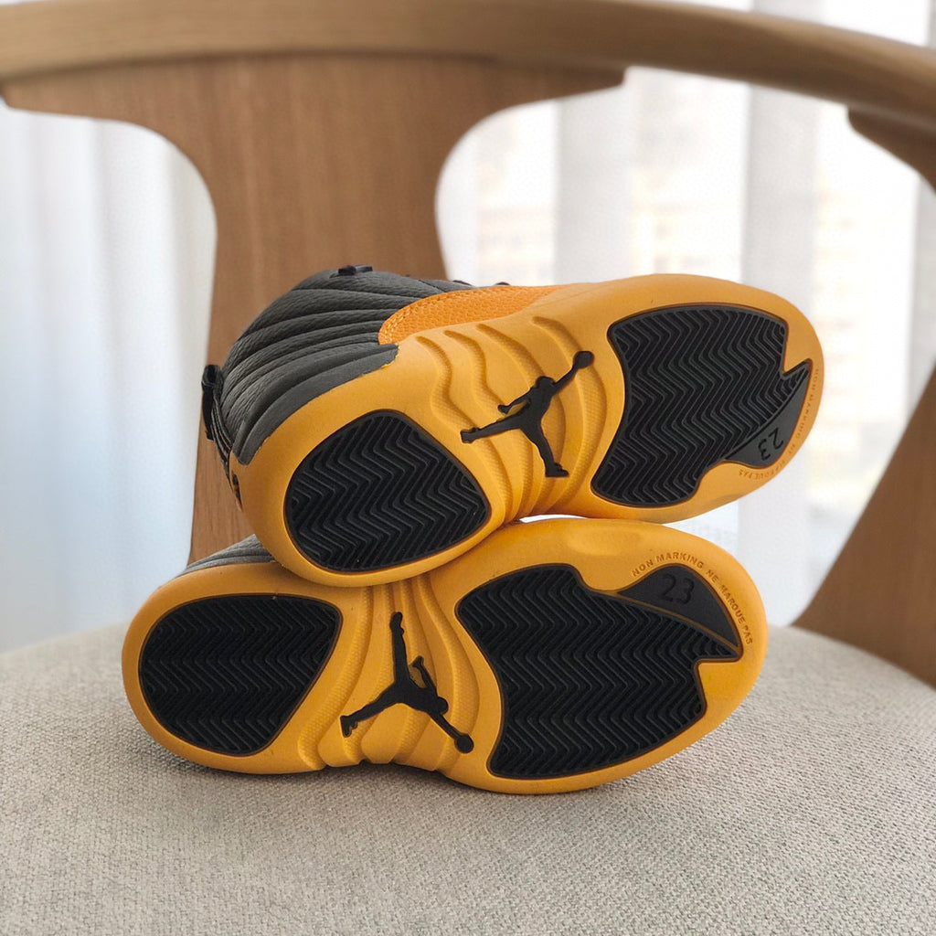 Joe 12 high quality children's shoe" Black, yellow"