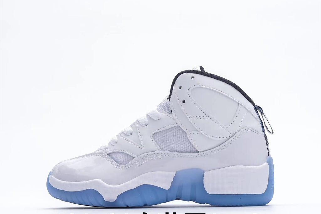 Jordan 612 series" white, light grey, blue"