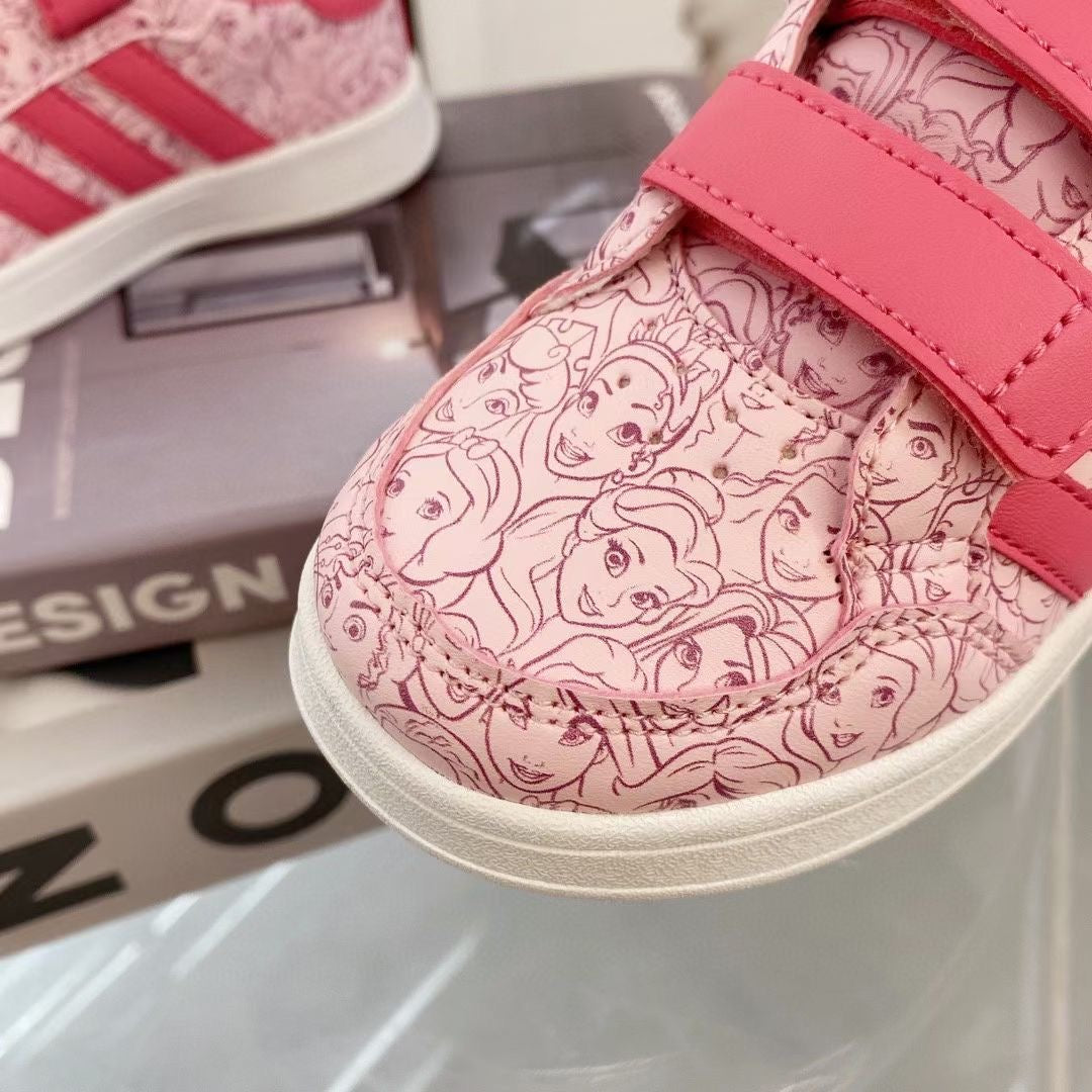 Adidas co-branded Velcro children's shoes" white, pink"
