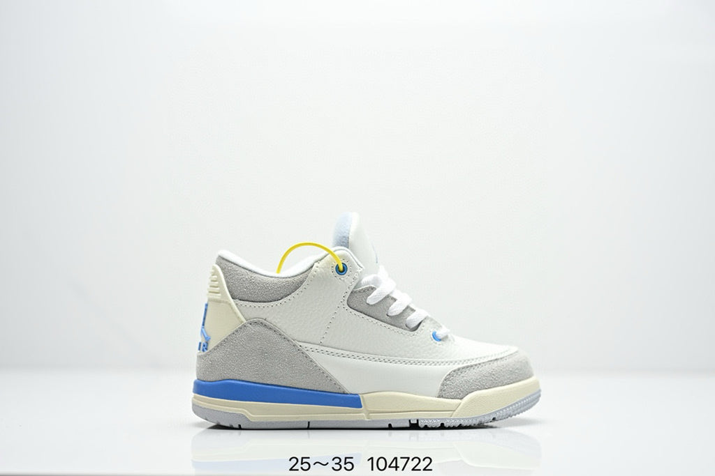 Joe 3" white, gray, blue"