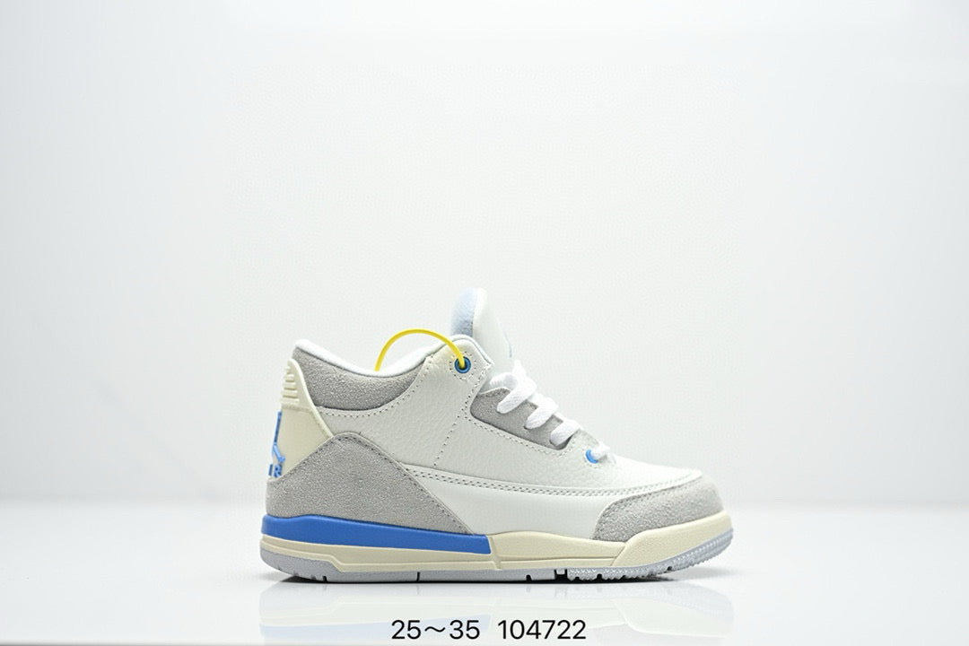 Joe 3" white, gray, blue"