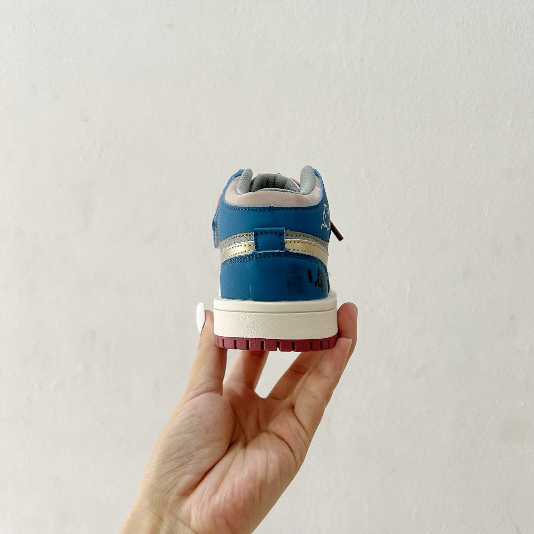 Joe 1 co-branded mid-cut children's shoes" blue"