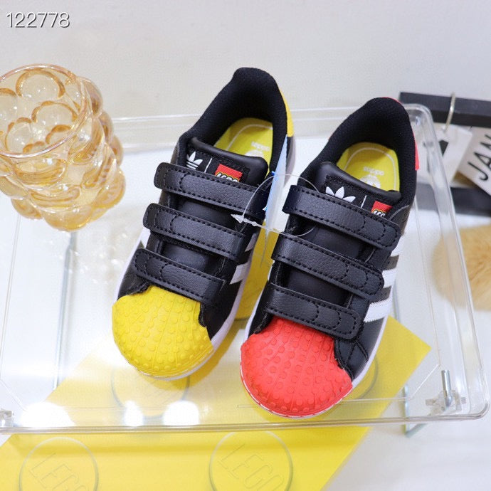 Adidas LEGO joint shell toe children's shoes" black, red, yellow"