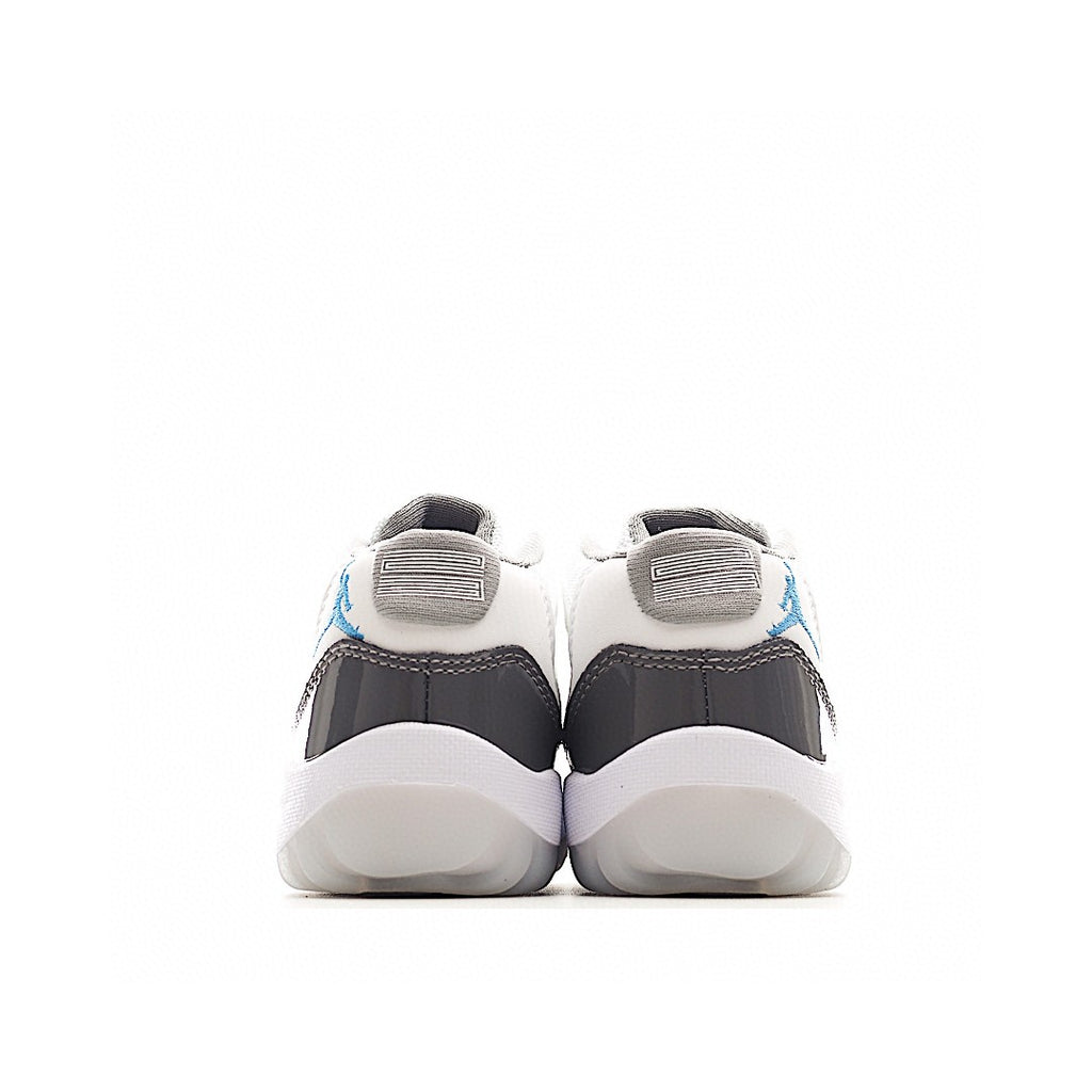 The classic AJ11 is back, mid-top" white, gray"