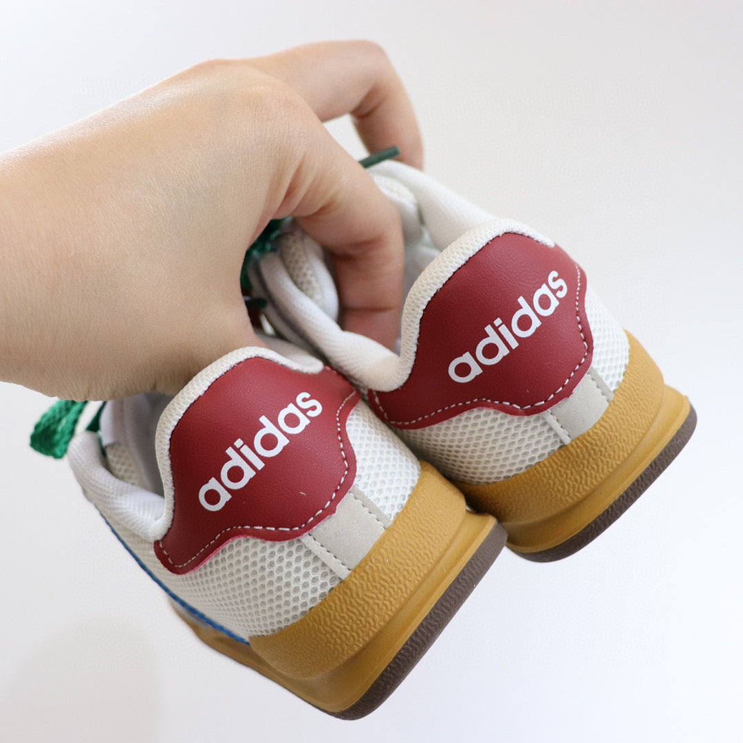 Adidas training hollow mesh panel shoes" white, blue"