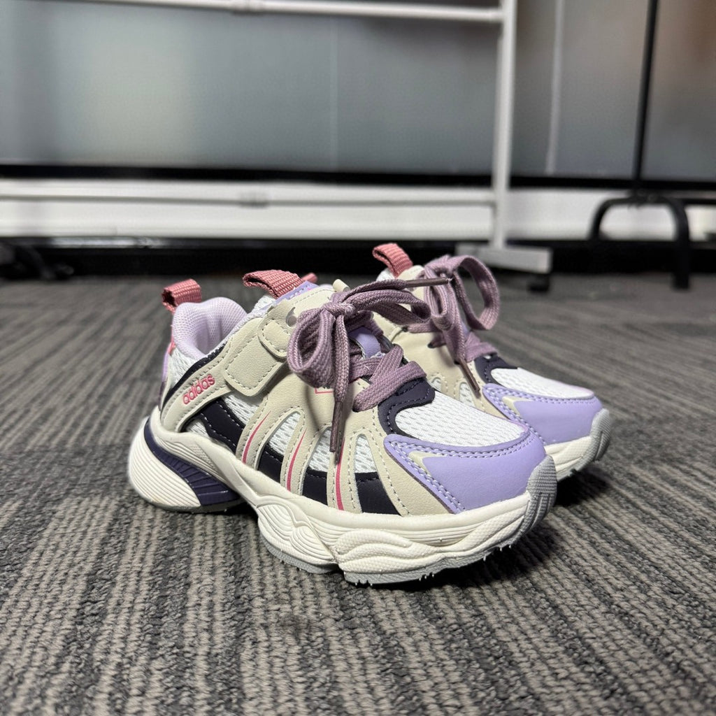 Adidas dad shoes" cream, purple"
