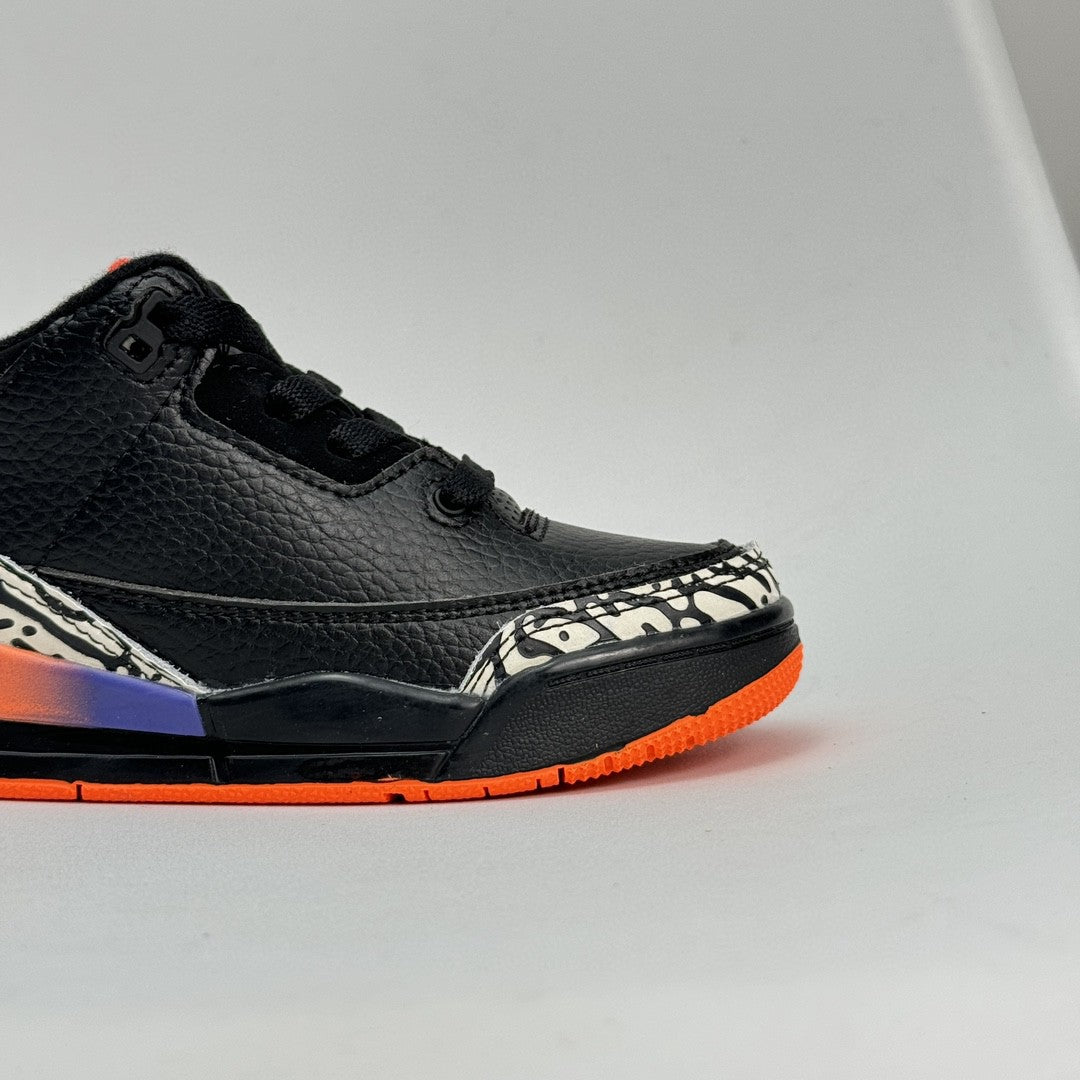 Jordan 3 children's shoes" black, orange"