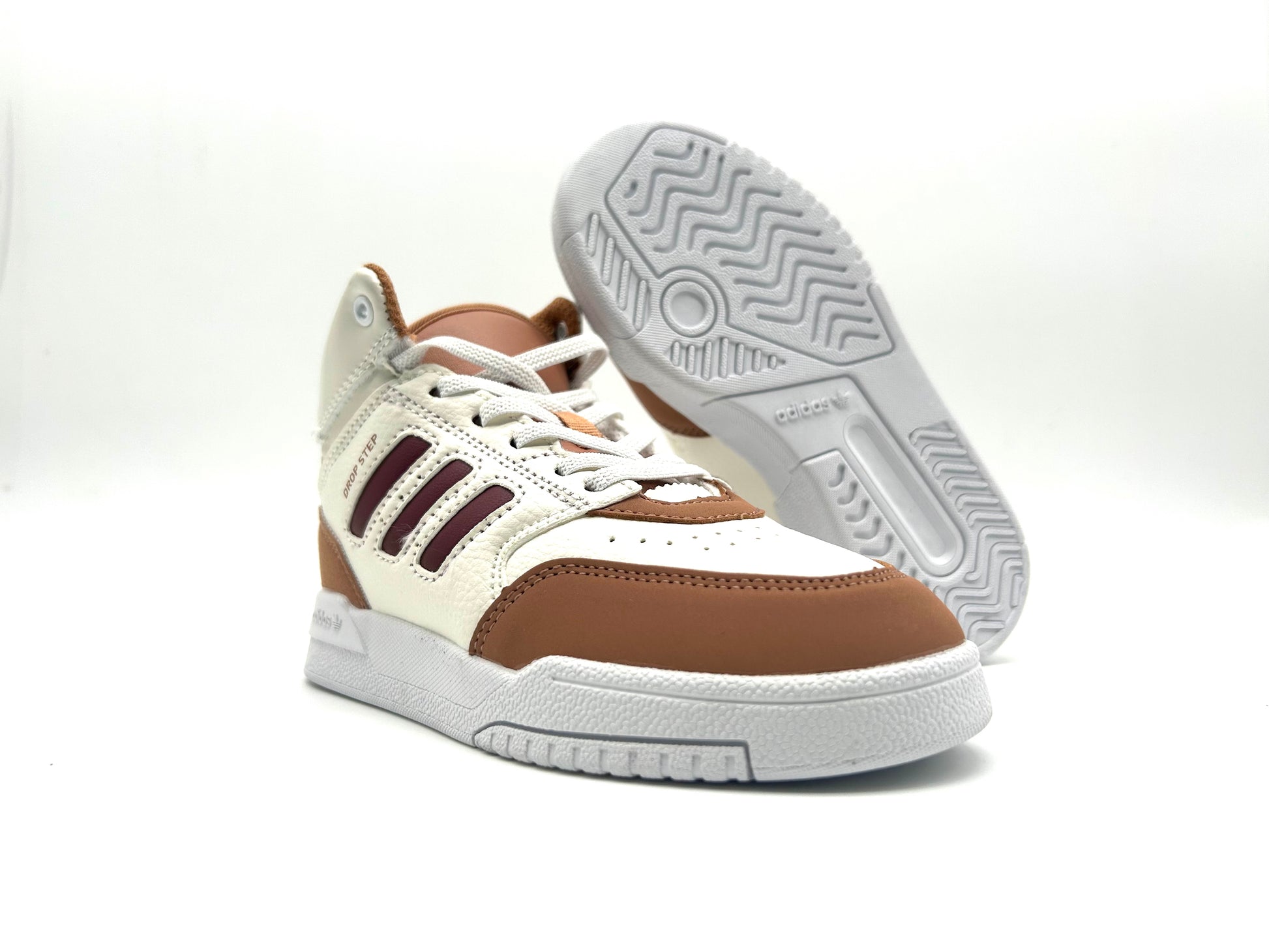 Adidas Trefoil Retro Basketball Shoes" white, brown"