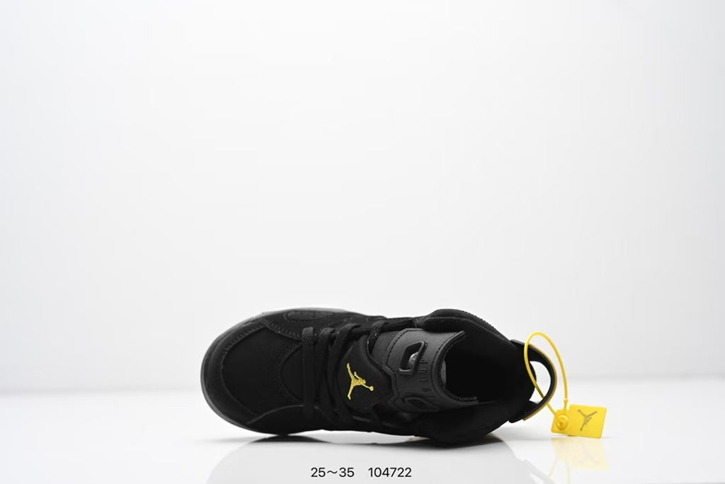 Joe 6 split leather children's shoes "black, yellow"