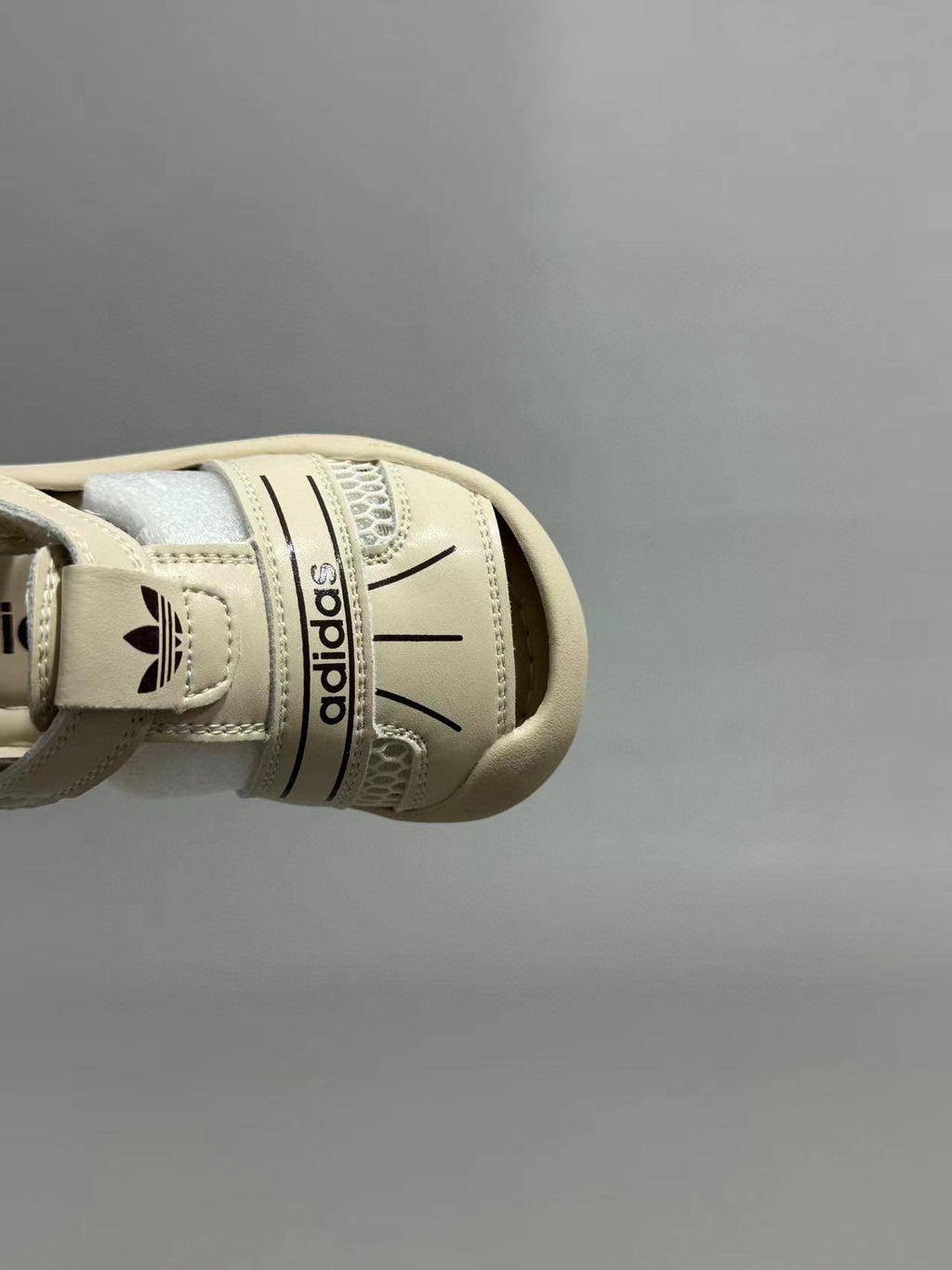 Adidas hollow Velcro sandals" Cream color"