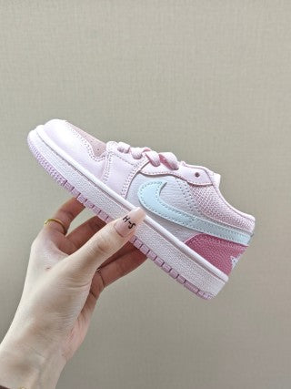 Qiao Yizhuan G version low-top children's lace-up sports shoes" pink"