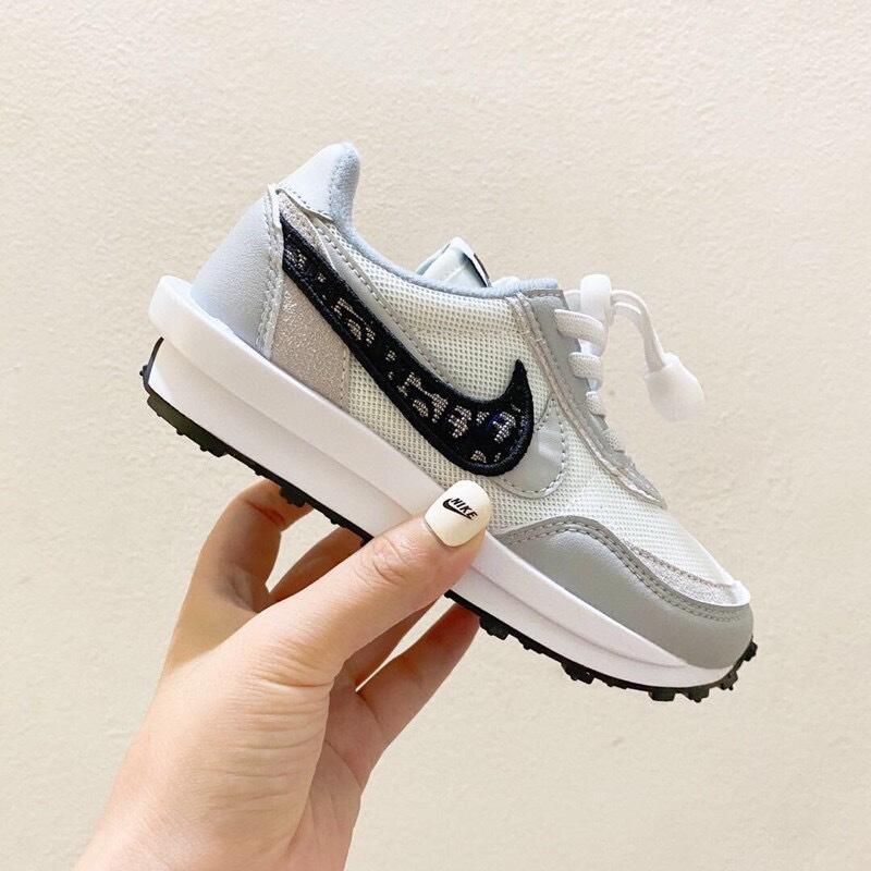 Nike Waffle Casual Jogging Shoes Deconstructed Double Hook" white"