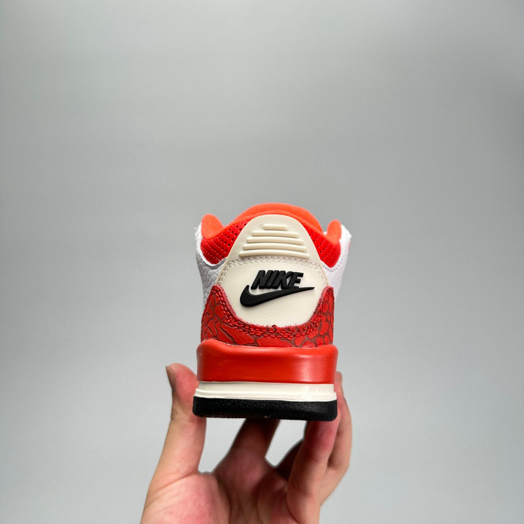 Jordan 3 children's shoes" white, red"