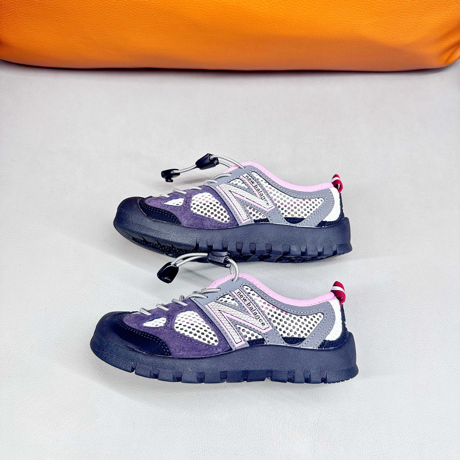 N530 MIUMIU Stream Sandals" Purple and white mesh, gray"
