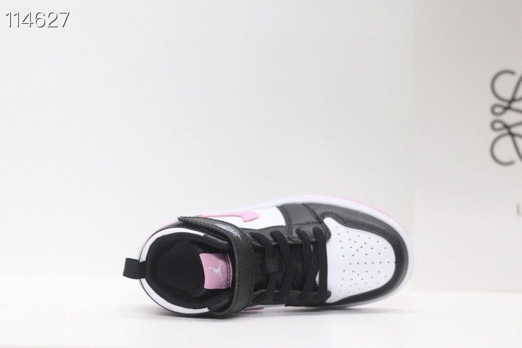 Joe's high-top Velcro children's shoes" white, black, pink"