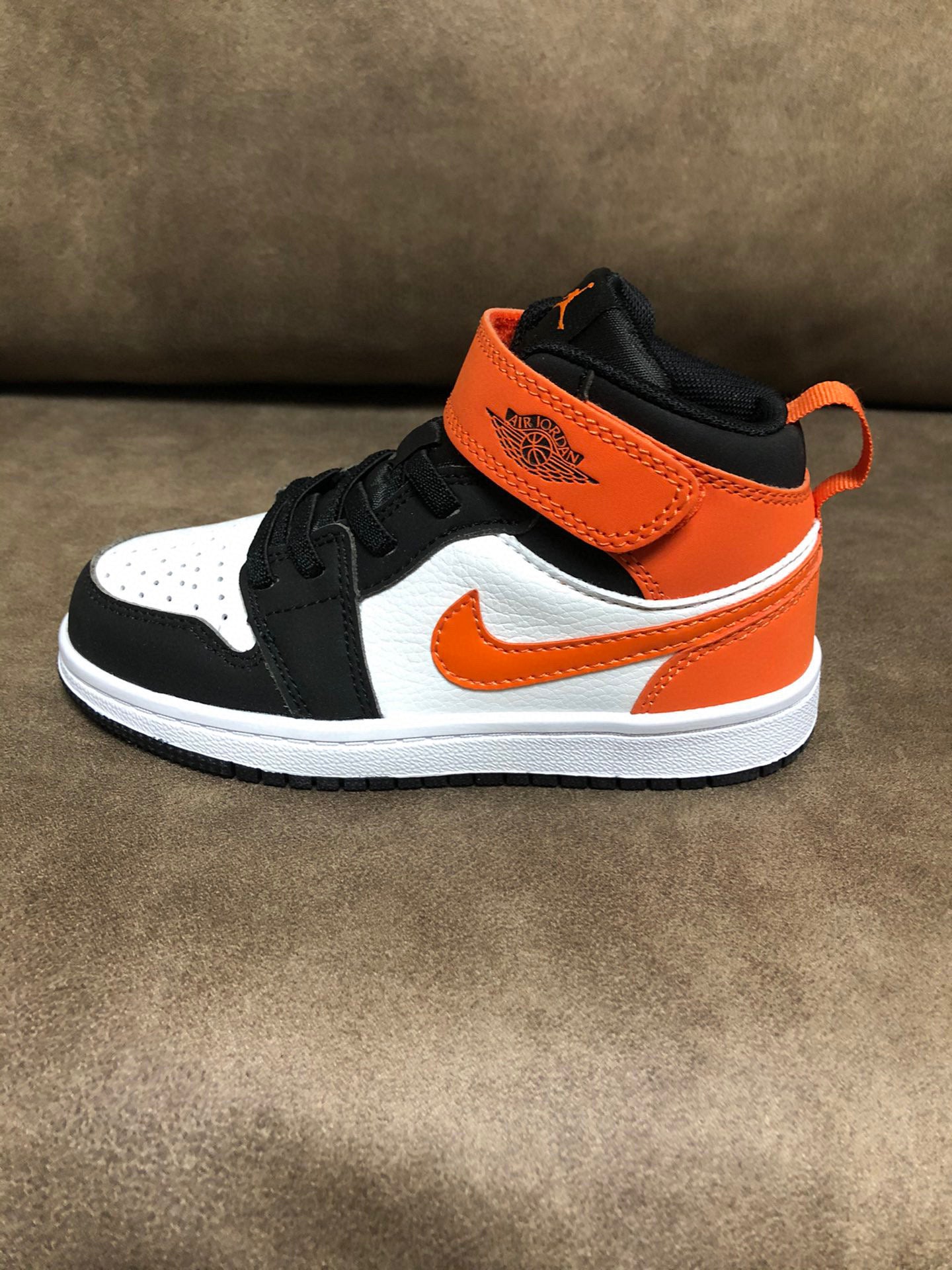 Joe's high-top Velcro children's shoes" red, white, black, orange"