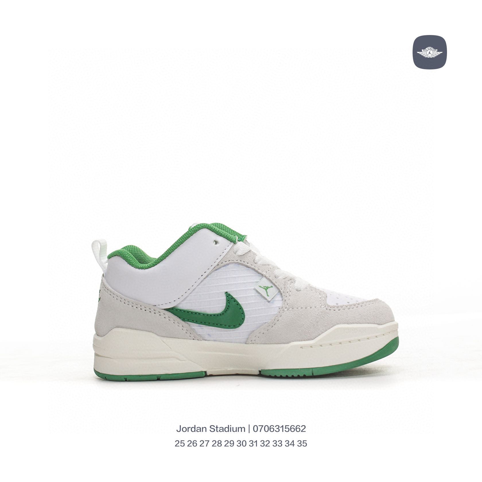 Jordan Stadium sneakers for kid "light gray, green"