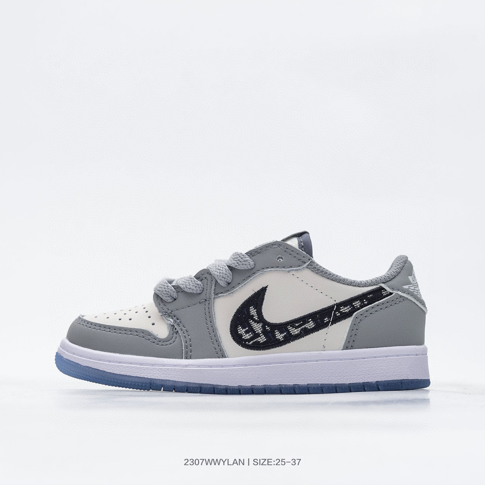 Joe 1 low-top hook series children's shoes" light gray, off white"