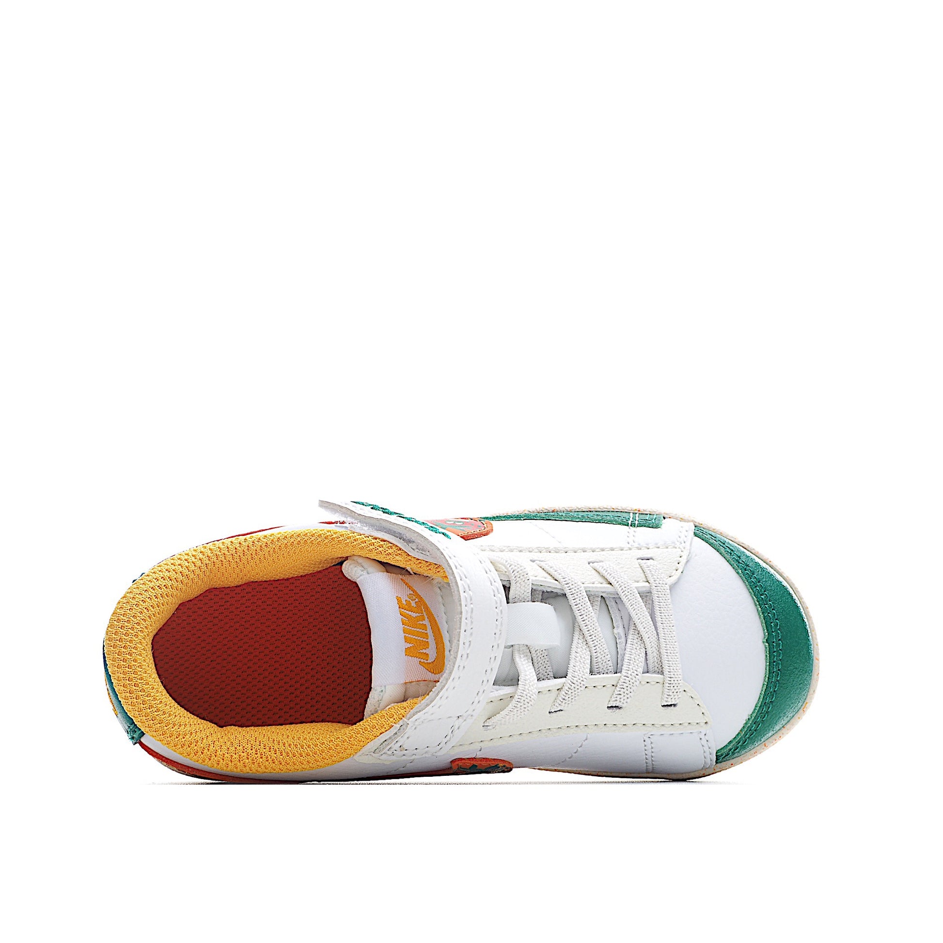 Trail Blazers Velcro Low-Top Kids Sneakers" white, orange"