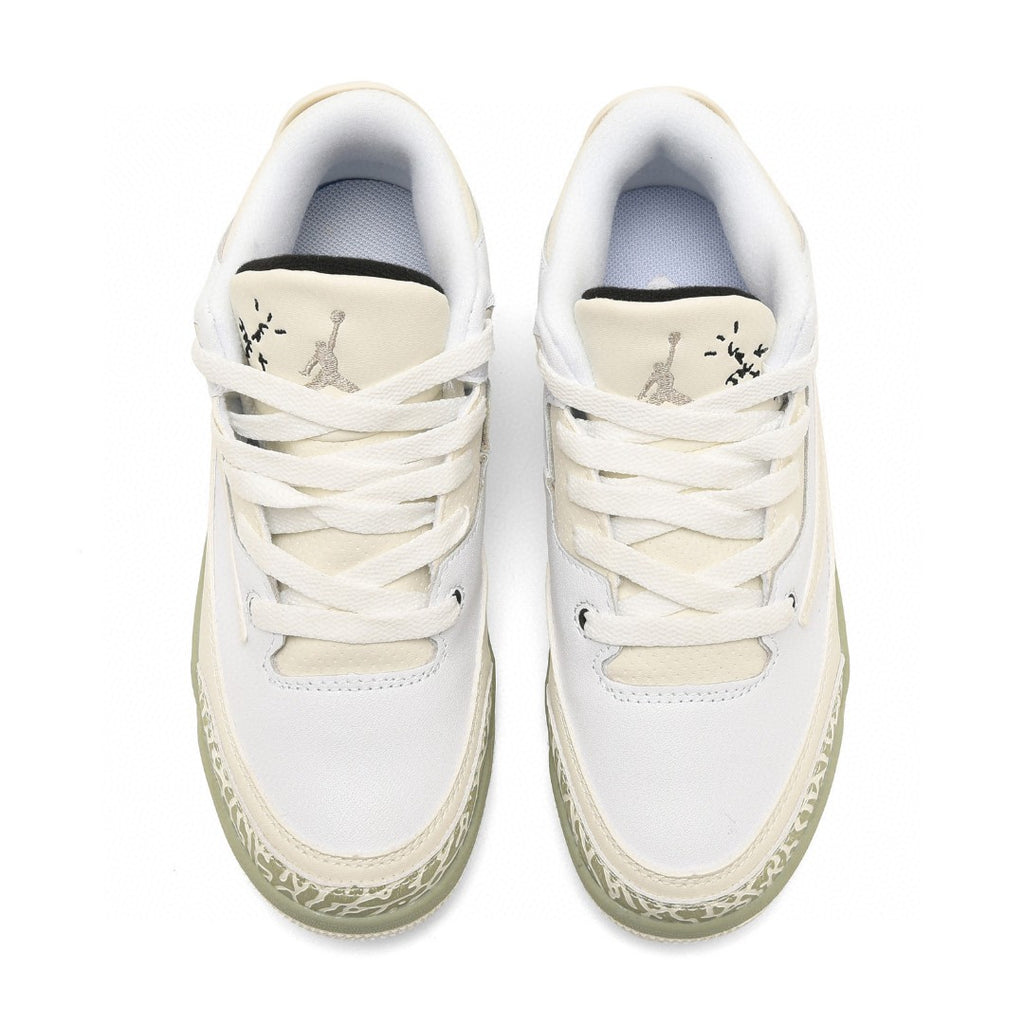 Jordan AJ3 children's shoes" white, cream, mint green"