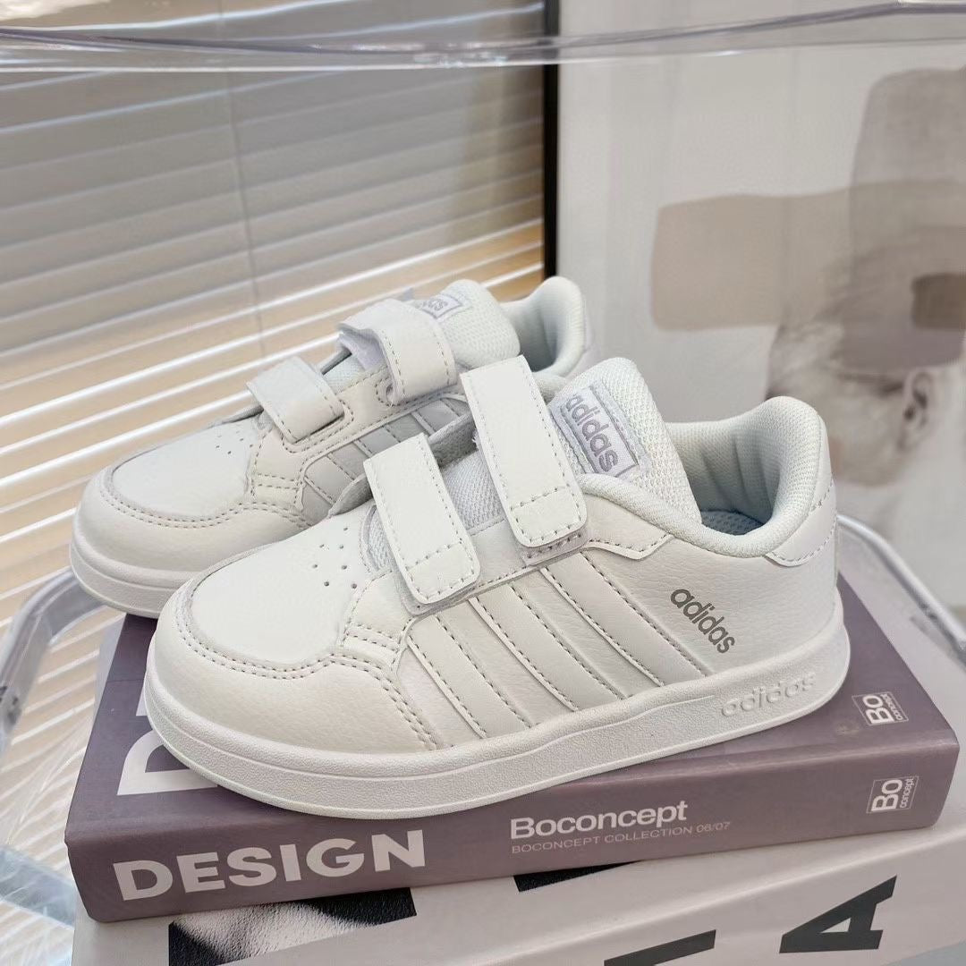 Adidas co-branded Velcro children's shoes" white"