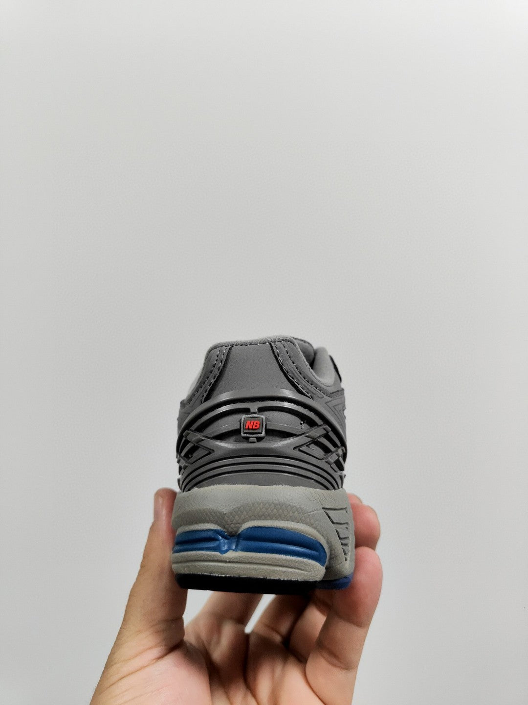 NB 1906 Velcro Kids Running Shoes" gray"