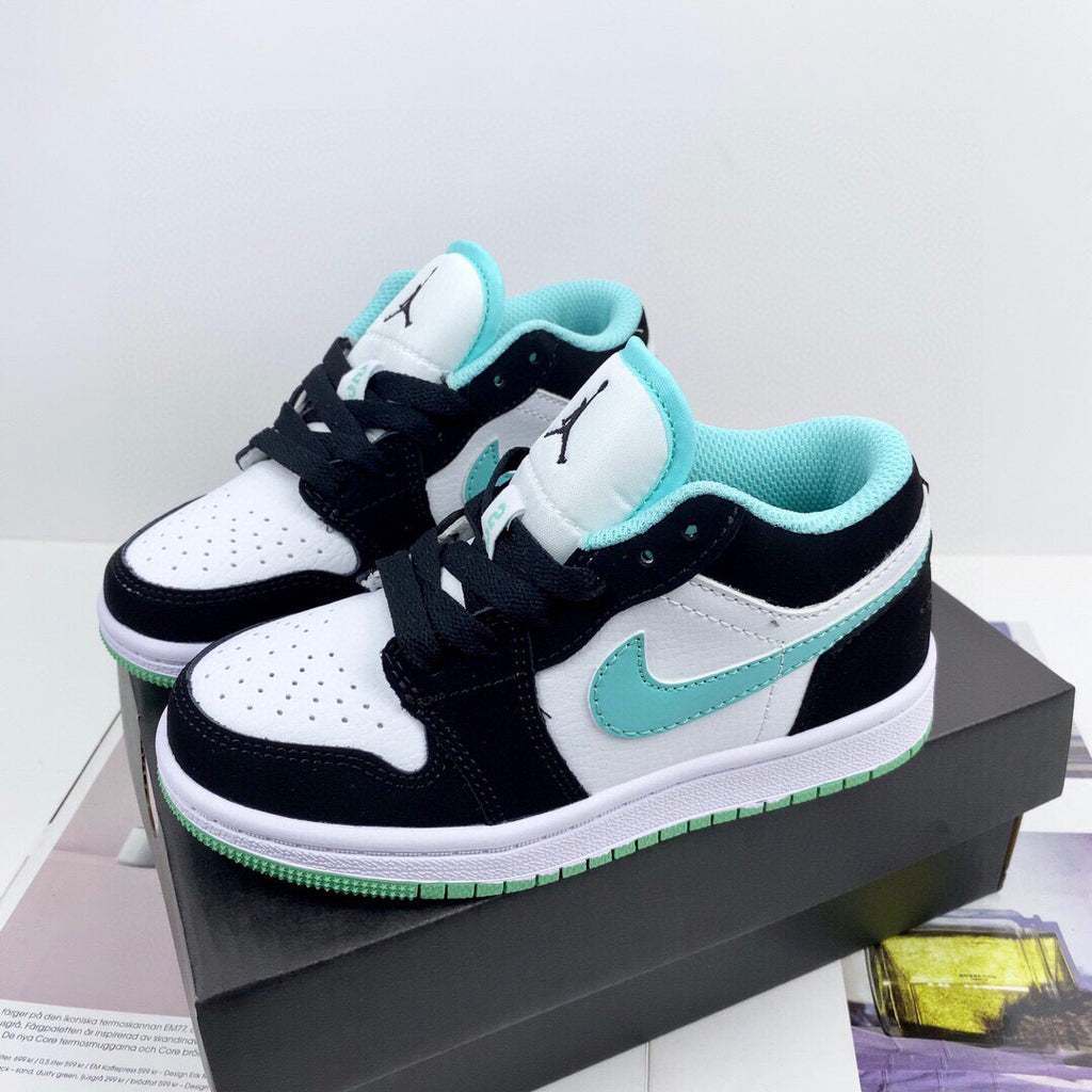 Joe 1 low-top children's shoes" black, white, mint green"