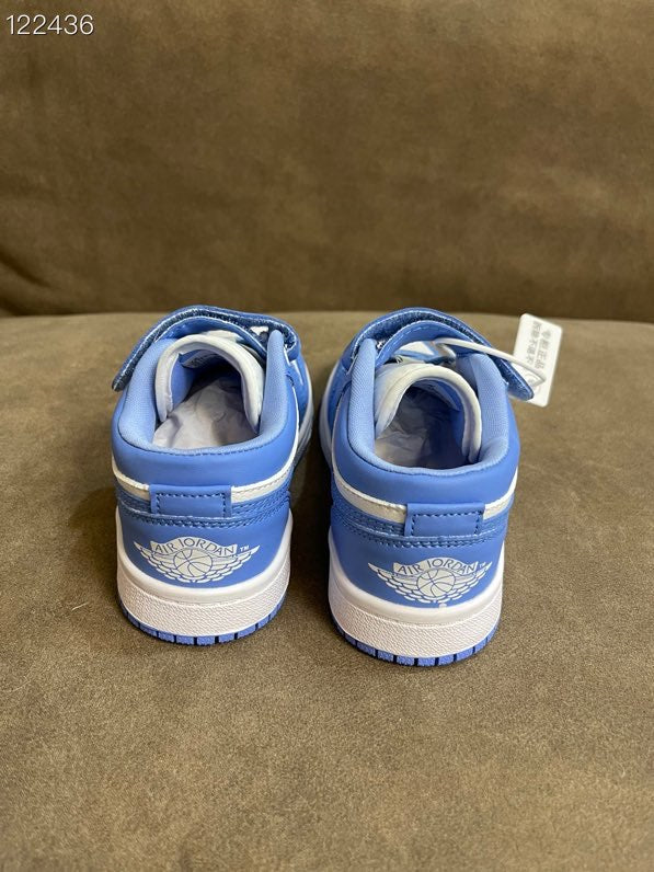 AIR JORDAN 1 low-top Velcro" white, blue"