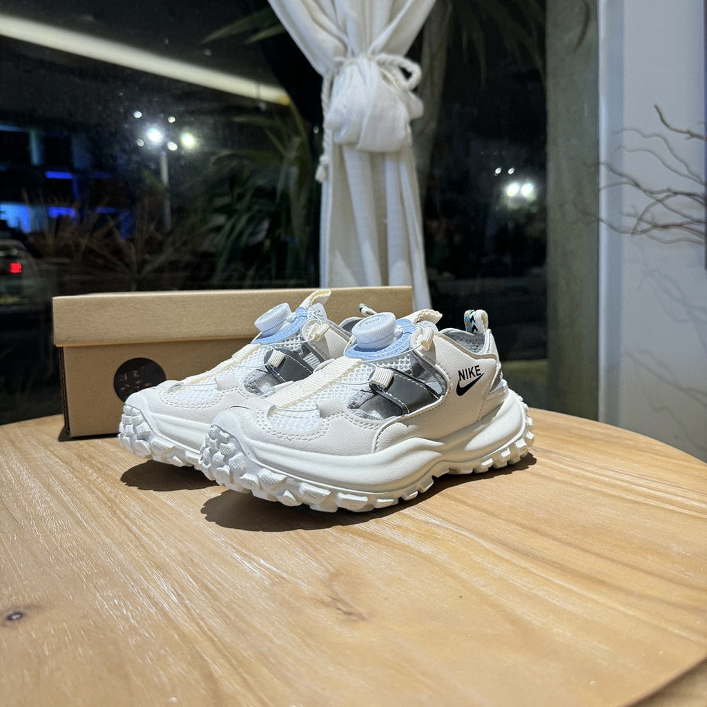 Nike sandals" white, light blue"