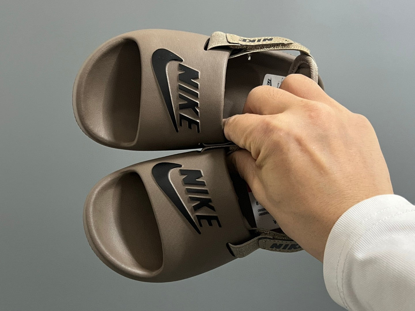 NK new two-way children's sandals" brown"