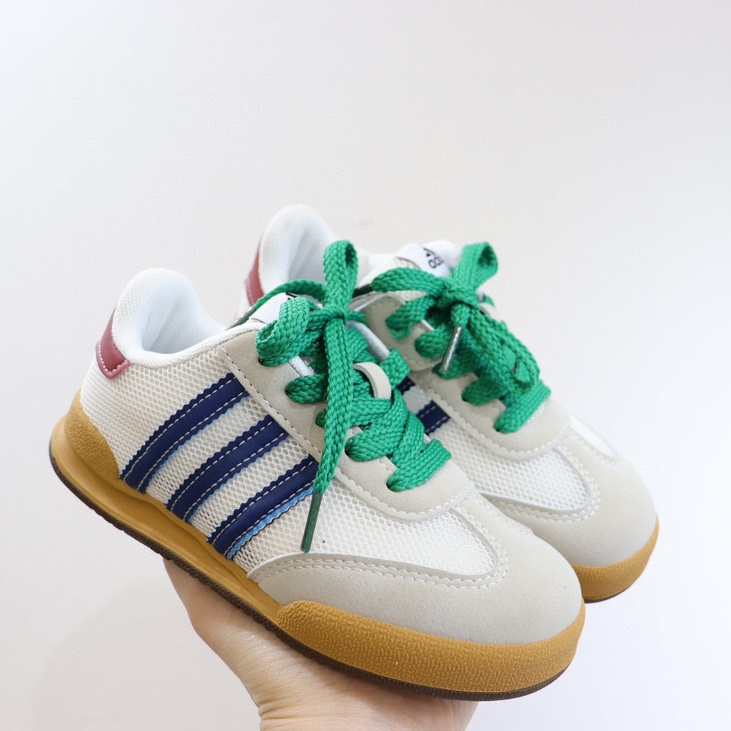 Adidas training hollow mesh panel shoes" white, blue"