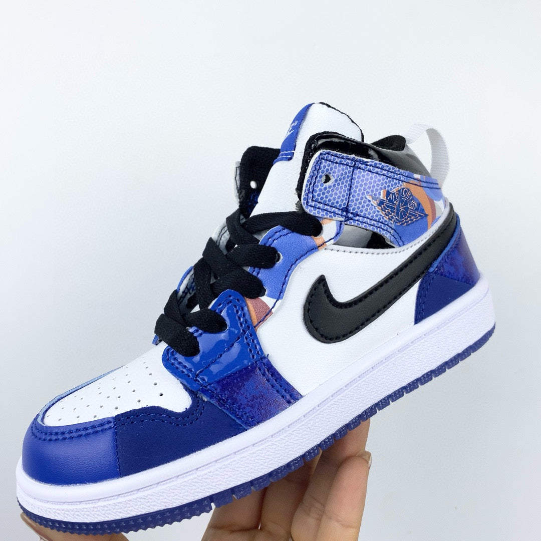 Joe 1 high top stitching" white, blue"