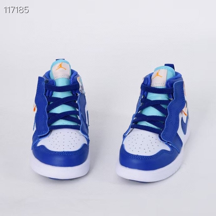 Jordan high top elastic band" white, blue"