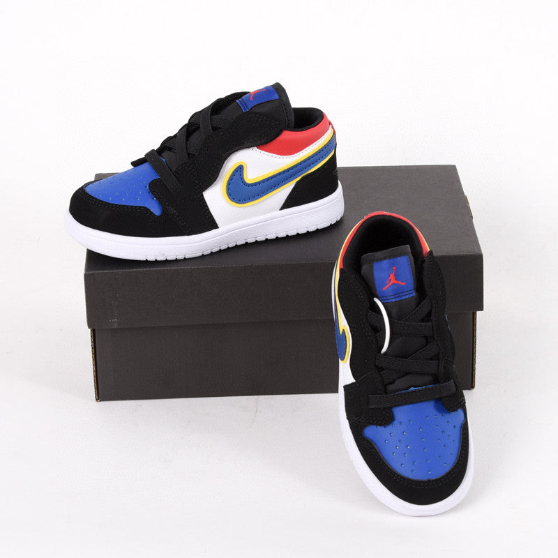 Jordan low top elastic band" white, black, blue"