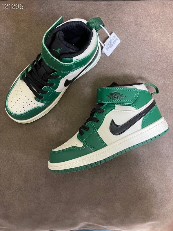 Joe's high-top Velcro children's shoes" white, and green"